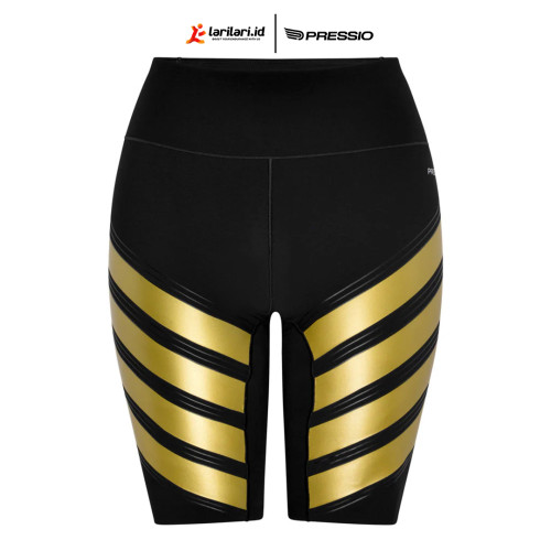 PRESSIO - Women - Power Half Tight - Mid-Rise - Black/Gold